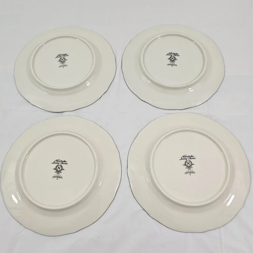 Noritake Rothschild Ivory China Platinum Band Bread & Butter Plates – Set of 4